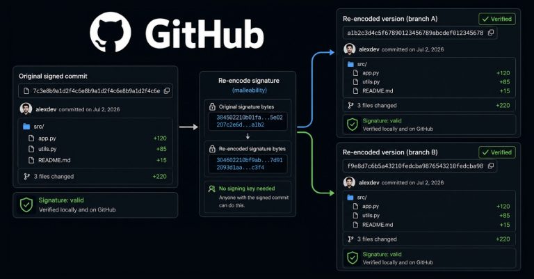GitHub ‘Verified’ Commits Can Be Rewritten Into New Hashes Without Breaking Signatures