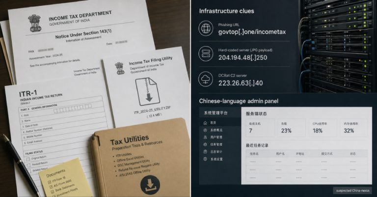 Suspected China-Nexus Hackers Use Fake Indian Tax Filing Utility to Deploy DcRAT Suspected China-Nexus Hackers Use Fake Indian Tax Filing Utility to Deploy DcRAT
