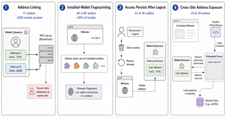 Study of 85 Crypto Wallet Extensions Finds Address Leaks and Cross-Site Tracking Risks
